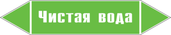 Маркировка трубопровода "чистая вода" (пленка, 126х26 мм) - Маркировка трубопроводов - Маркировки трубопроводов "ВОДА" - магазин "Охрана труда и Техника безопасности"